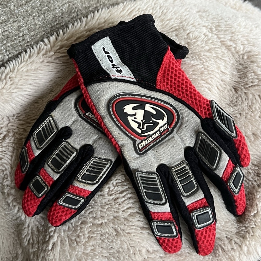 Youth Size XS 3/5 Thor Phase 3.0 Motocross Gloves Red Black‎ Style #1820